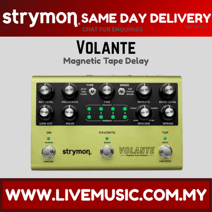 Strymon Volante Magnetic Echo Machine Effects Pedal / Analog-style Digital Delay Pedal