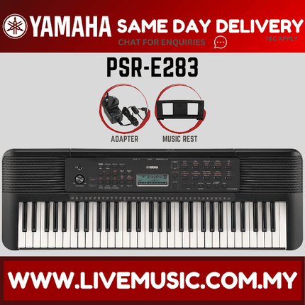 Yamaha PSR-E283 61-Keys Keyboard w/Keyboard Bag, Keyboard Stand, Sustain Pedal ( PSR E283 PSRE283 ) Replacement PSR E273