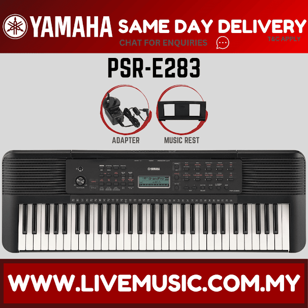 Yamaha PSR-E283 61-Keys Keyboard w/Keyboard Bag, Keyboard Stand, Sustain Pedal ( PSR E283 PSRE283 ) Replacement PSR E273
