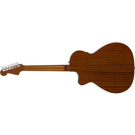 Fender California Newporter Classic Medium-Sized Acoustic-Electric Guitar with Bag - Cosmic Turquoise