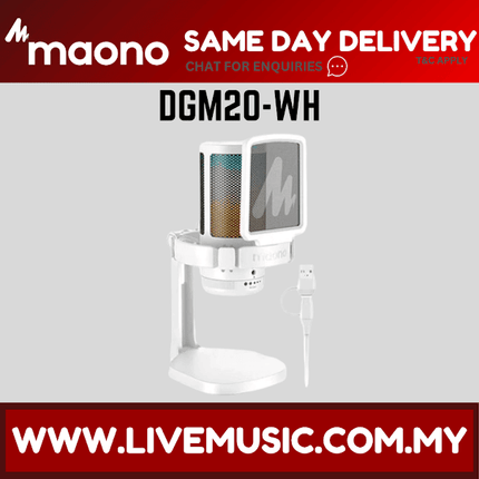 Maono DGM20 USB Condenser Unidirectional Mic - White ( DGM 20  / DGM-20 )