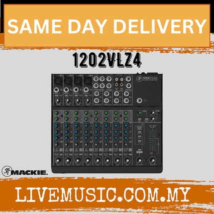 Mackie 1202VLZ4 12 Channel Mixer Analog Compact Mixers With Onyx (1202 VLZ4/1202-VLZ4)