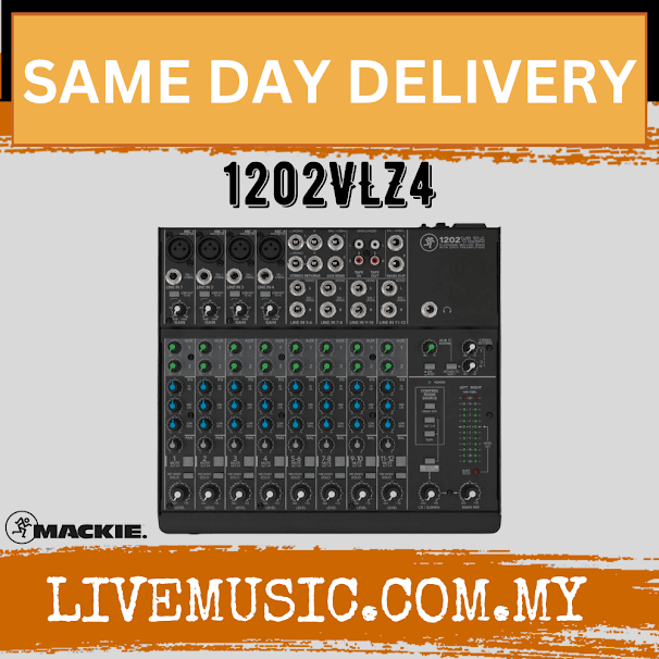 Mackie 1202VLZ4 12 Channel Mixer Analog Compact Mixers With Onyx (1202 VLZ4/1202-VLZ4)