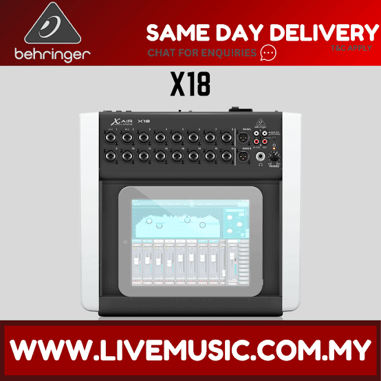 Behringer X Air X18 18-channel Tablet-controlled Digital Mixer (X-18 / X 18)