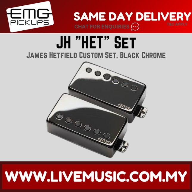 EMG JH Set James Hetfield Active Humbucker Set - Black Chrome