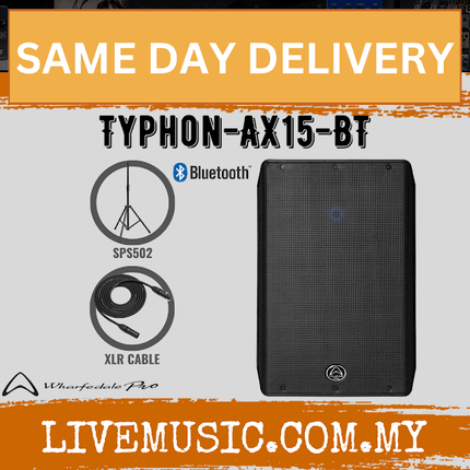 WHARFEDALE PRO TYPHON-AX15BT Series 770 Watts RMS 15" 2-Way Loudspeaker with Bluetooth - Each / Pair (AX15 BT AX15-BT)