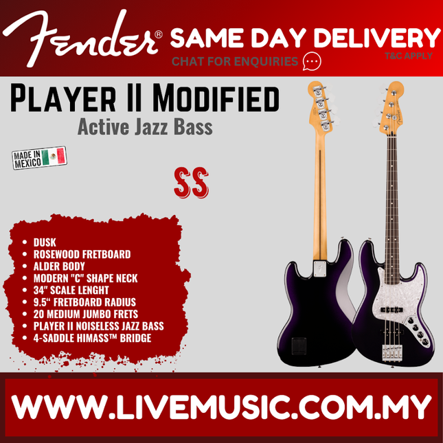 Active Jazz bass guitar in dusk finish with rosewood fretboard and dual SS pickups