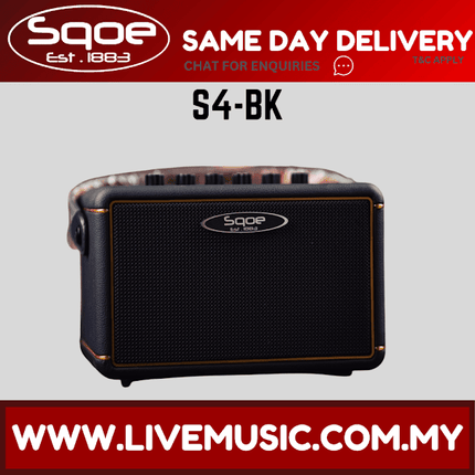 Sqoe S4-BK 10watt Portable Mini Amplifier w/Bluetooth - Black ( S4BK / S4 BK )
