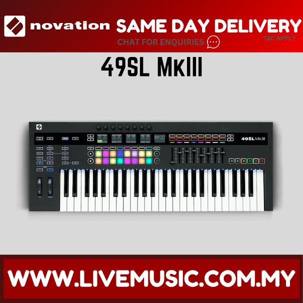 Novation 49SL MkIII 49-key Keyboard Controller with 8-track Sequencer
