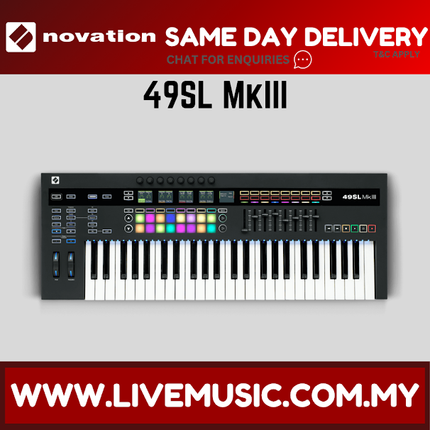 Novation 49SL MkIII 49-key Keyboard Controller with 8-track Sequencer