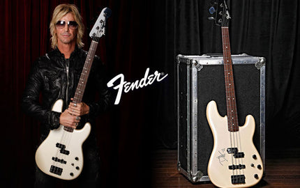 Fender Duff McKagan Precision Bass Guitar Rosewood Fretboard with Gig Bag - Pearl White
