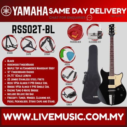 Yamaha Revstar Standard RSS02T Electric Guitar - Sunset Burst / Swift Blue / Black / Hot Merlot / Fire Red / Sonic Blue / Vintage White ( RSS02T / RSS 02T )