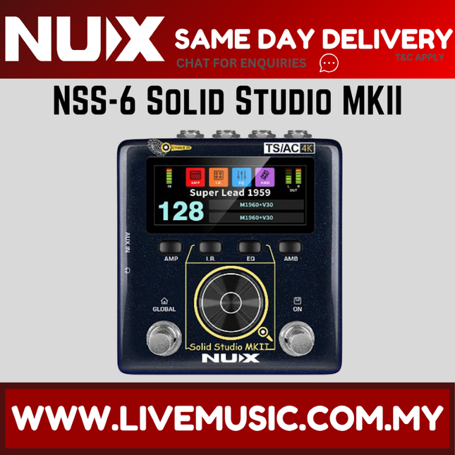 Nux NSS-6 Solid Studio MKII Digital Preamp Power Amp Simulator and IR Loader ( NSS6 NSS 6 )