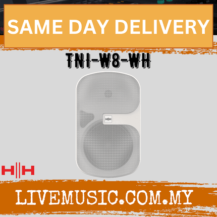 HH Electronic TNI-W8-WH 8 inch wall-mount speaker - mounting bracket - 70/100V - WHITE ( TNI W8 / TNIW8 )