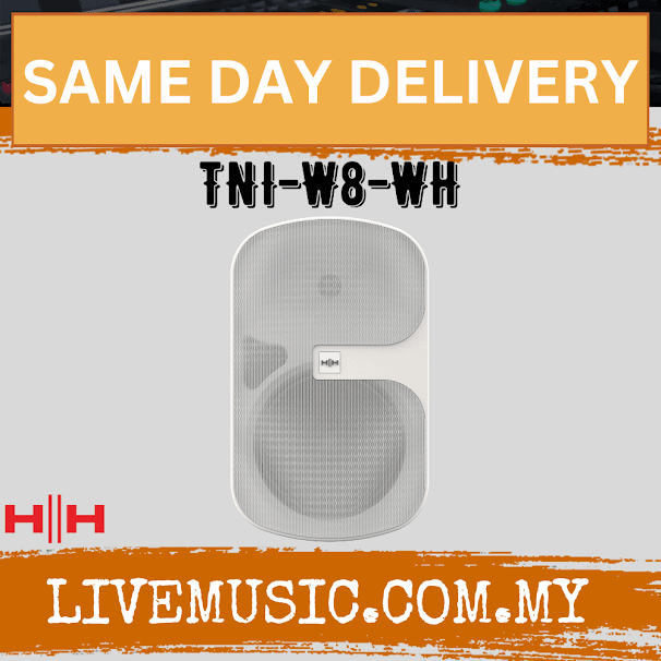 HH Electronic TNI-W8-WH 8 inch wall-mount speaker - mounting bracket - 70/100V - WHITE ( TNI W8 / TNIW8 )