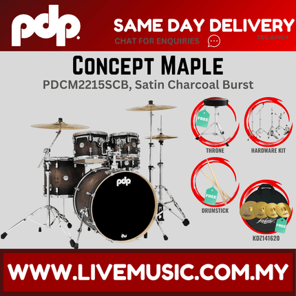 PDP by DW CM5 Concept Maple Shell Pack - 5-piece With KDZ141620 Cymbal Set ( PDCM2215 )