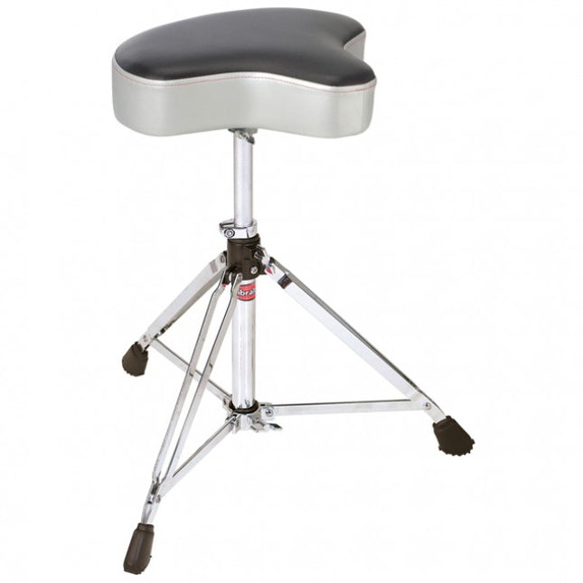 Gibraltar 6608MSG Motocycle Style Vinyl Seat Drum Throne - Grey Silver