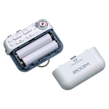 Zoom F2 Field Recorder With Lavalier Microphone With LMF-2 Lavalier Mic- White (F 2/F-2)