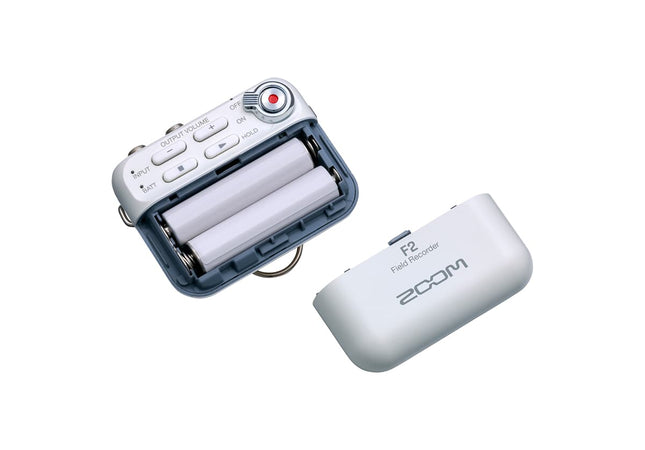 Zoom F2 Field Recorder With Lavalier Microphone With LMF-2 Lavalier Mic- White (F 2/F-2)