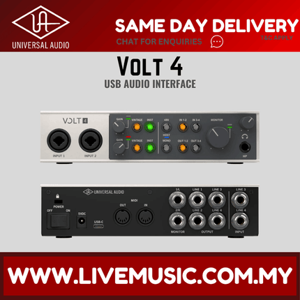 Universal Audio Volt 4 USB-C Audio Interface ( Volt4 / Volt-4 )