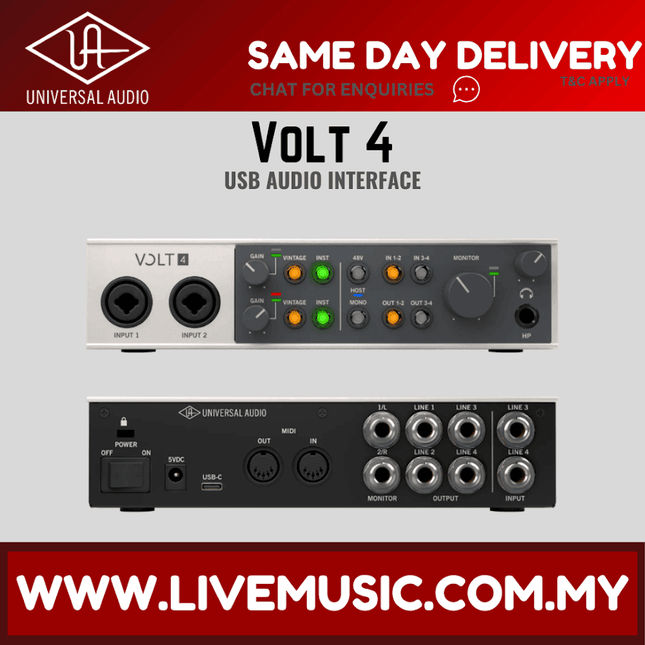 Universal Audio Volt 4 USB-C Audio Interface ( Volt4 / Volt-4 )