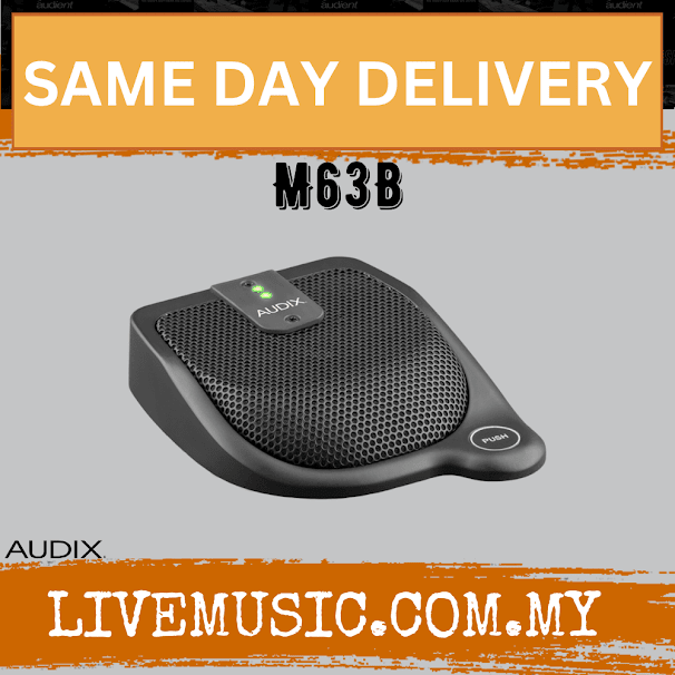Audix M63 Hypercardioid Boundary Microphone with Logic Remote - Black (M63/M-63)