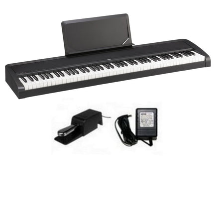 Korg B2N Digital Piano with Notestand and Adapter - Black (B2-N/B2 N)