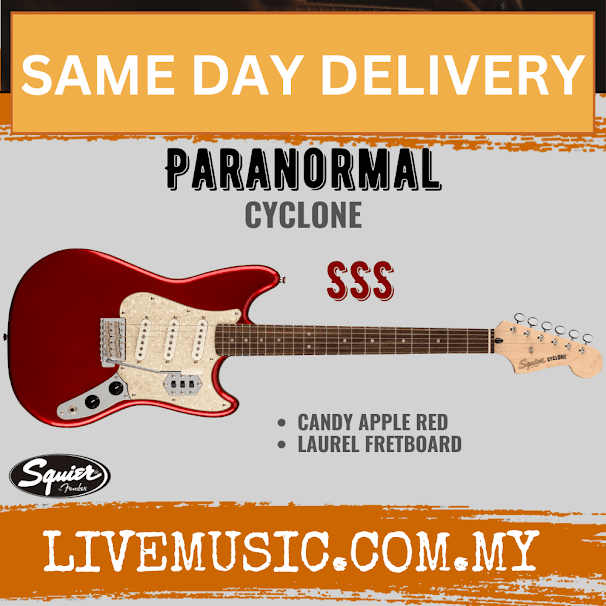 Squier Paranormal Series Cyclone Electric Guitar - Candy Apple Red