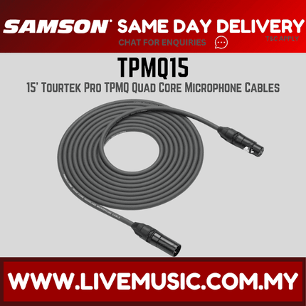 Samson Tourtek Pro TPMQ15 Quad Core Microphone Cables ( TPMQ 15 / TPMQ-15 )