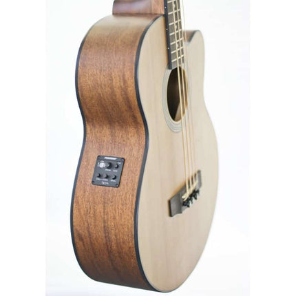 Cort SJB5F - Acoustic-Electric Bass Guitar Rosewood Fretboard with Gig Bag - Natural Satin (SJB 5F/SJB-5F)