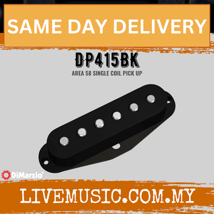 DiMarzio DP415BK Area 58 Single Coil Pickup - Black (DP-415BK/DP 415BK)
