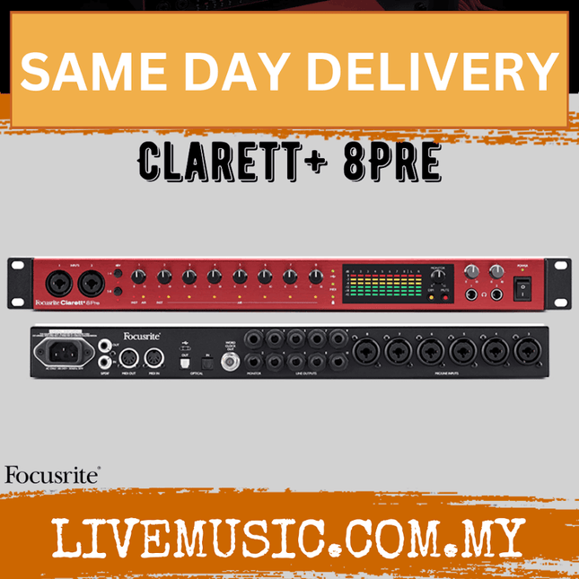 Focusrite Clarett+ 8Pre USB-C Audio Interface