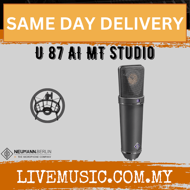 Neumann U 87 Ai Studio Set Large Diaphragm Condenser Microphone - Matte Black/Nickel (U87Ai / U87 Ai)
