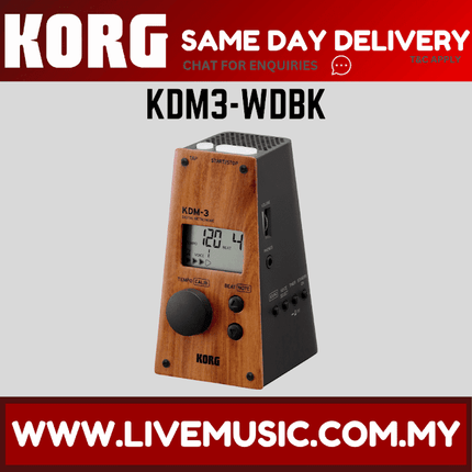Korg KDM-3WD Limited Edition Wood Faced Metronomes ( KDM3WD / KDM 3WD )-Black