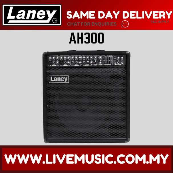 Laney AH300 Audiohub Combo 300 Watt Multi-Instrument Amplifier (Guitar/Bass/Keyboard and/or Microphone)