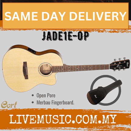 Cort Jade1E - Acoustic Guitar with Gig Bag - Natural Open Pore (Jade 1E/Jade-1E)