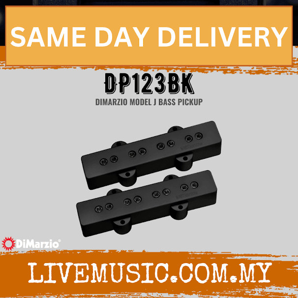 DiMarzio DP123BK Model J Bass Pickup Set - Black (DP123)