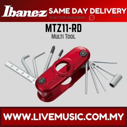 Ibanez MTZ11-RD Quick Access Multi Tool, Red ( MTZ11 RD / MTZ11RD )