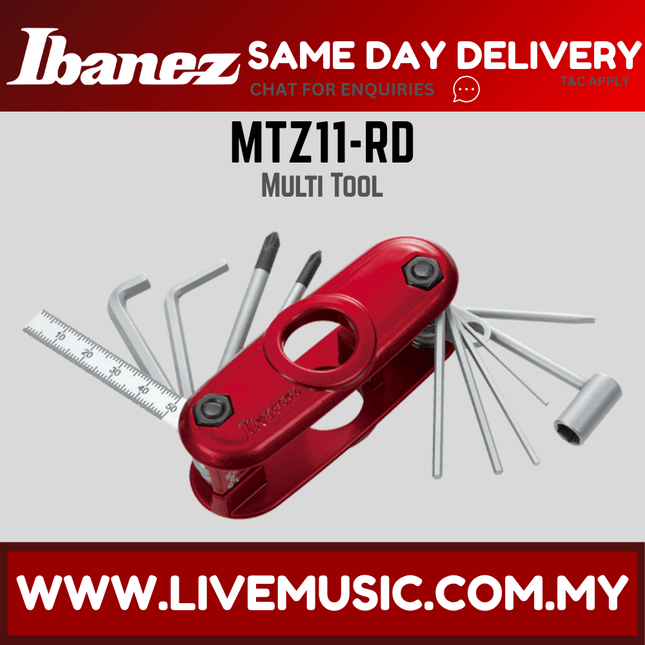 Ibanez MTZ11-RD Quick Access Multi Tool, Red ( MTZ11 RD / MTZ11RD )