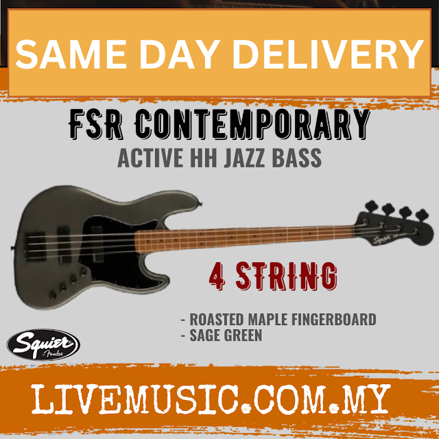 Squier Contemporary Active HH Jazz Bass Guitar, Satin Graphite Metallic