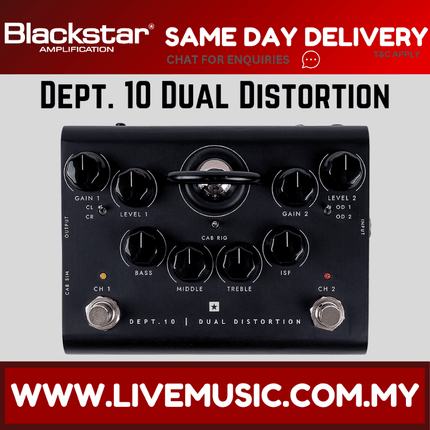 Blackstar Dept 10 Dual Distortion 2-channel Tube Distortion Pedal ( Dept10 )