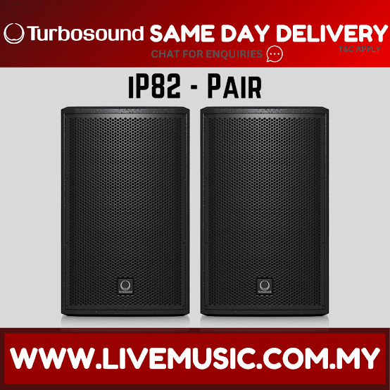 Turbosound INSPIRE iP82 2-Way 8" Full Range Loudspeaker With Speaker Stand And Cable - Each / Pair ( iP-82 / iP 82 )