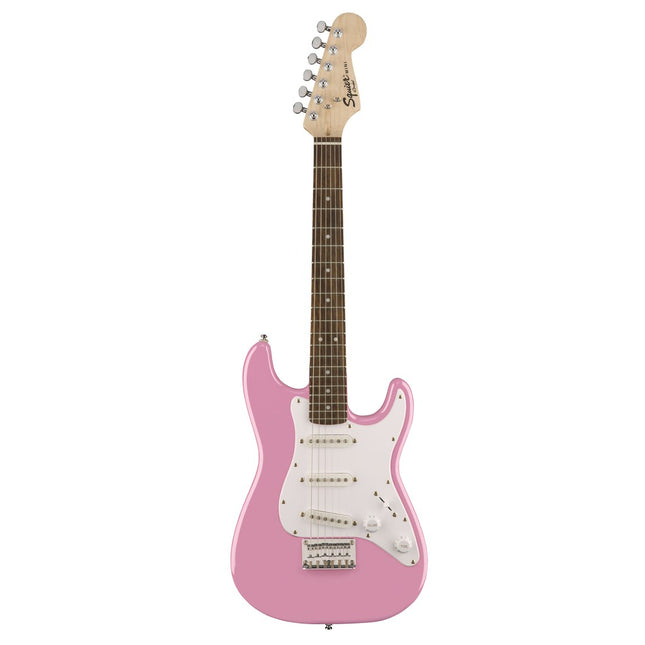 Squier Mini Stratocaster Electric Guitar, Laurel Fretboard - Pink