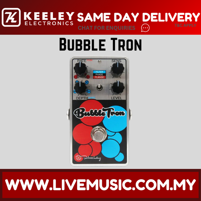 Keeley Bubble Tron Dynamic Flanger Phaser Guitar Effects Pedal