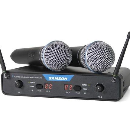 Samson CR288x Handheld Dual Channel Wireless System With Q8x Dynamic Microphone Band H (CR 288X/CR-288X)