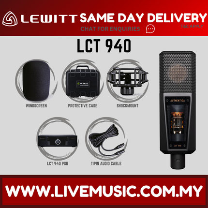 Lewitt LCT 940 Premium Large-Diaphragm FET Condenser and Tube Microphone (LCT-940 / LCT940)