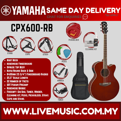 Yamaha CPX600 Medium Jumbo Cutaway Spruce Top Acoustic-Electric Guitar ( CPX-600/CPX 600 )