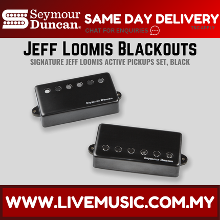 Seymour Duncan 11106-69-BNC Jeff Loomis Blackouts, Signature Jeff Loomis Active Pickups, 6 Strings, Set, Black