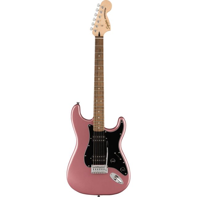 Squier Affinity Series HH Stratocaster Electric Guitar, Laurel Fretboard - Burgundy Mist