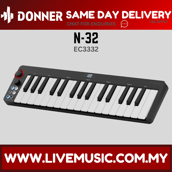 Donner N-32 32-Key MIDI Keyboard Controller Sequencer ( N 32 / N32 )